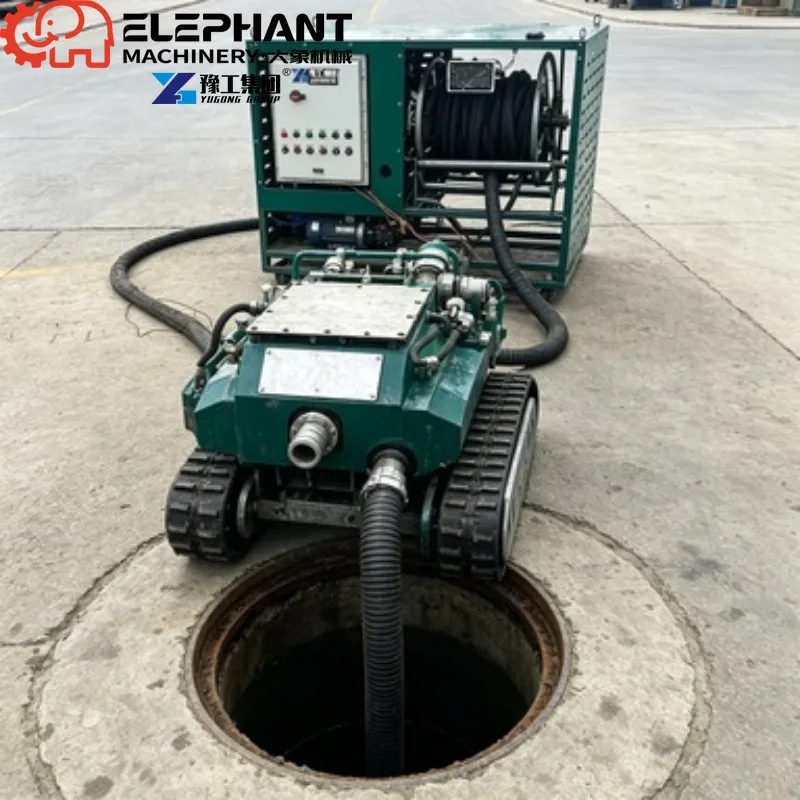 Dredging Robot Small Submersible Crawler Robot For Narrow Sewer Pipeline Sludge Cleaning Work