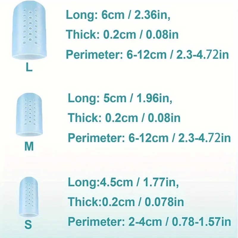 6PCS Toe Separator Breathable Silicon Toe Caps Toenails Protection Elasticity Anti-Friction Sweatproof Foot Protectors Cover