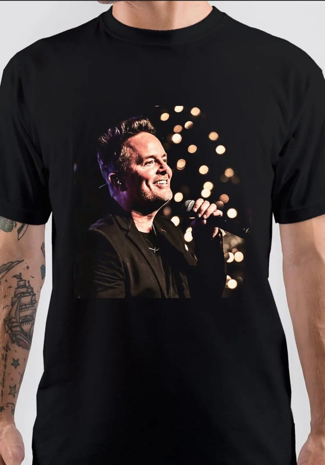 Chris Tomlin Live In Concert Cotton Black Full Size Unisex Tee Shirt J646