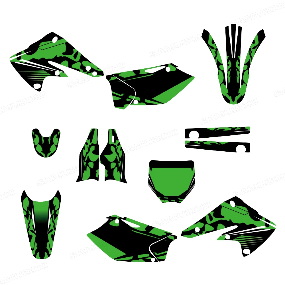 Fit for Kawasaki KXF250 KXF 250 2004 2005 Motocross Graphics Backgrounds Decal Sticker Kits