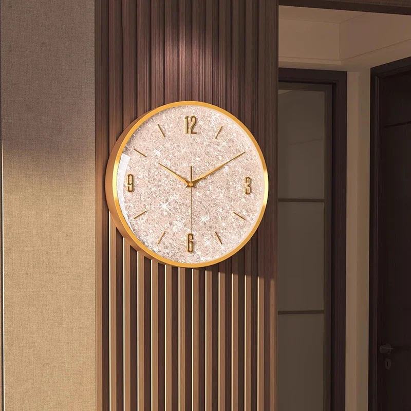

Nordic Luxury Wall Watch Bathroom Round Aesthetic Minimalist Fashion Clock Wall Living Room Art Mural Duvar Ornaments Home Decor