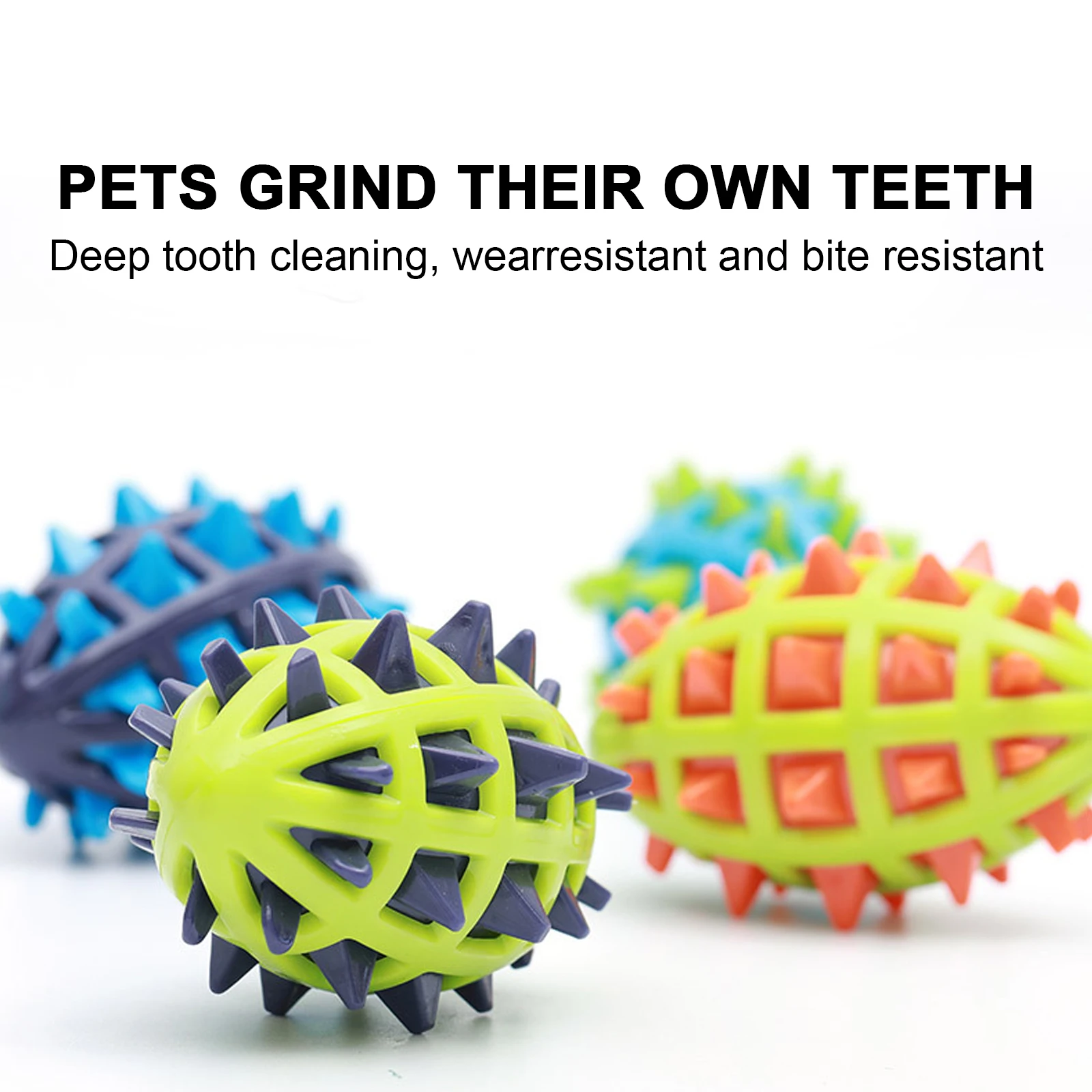 Fetch Ball Portable Durable TPR Dog Toys Chewers (Color Random)