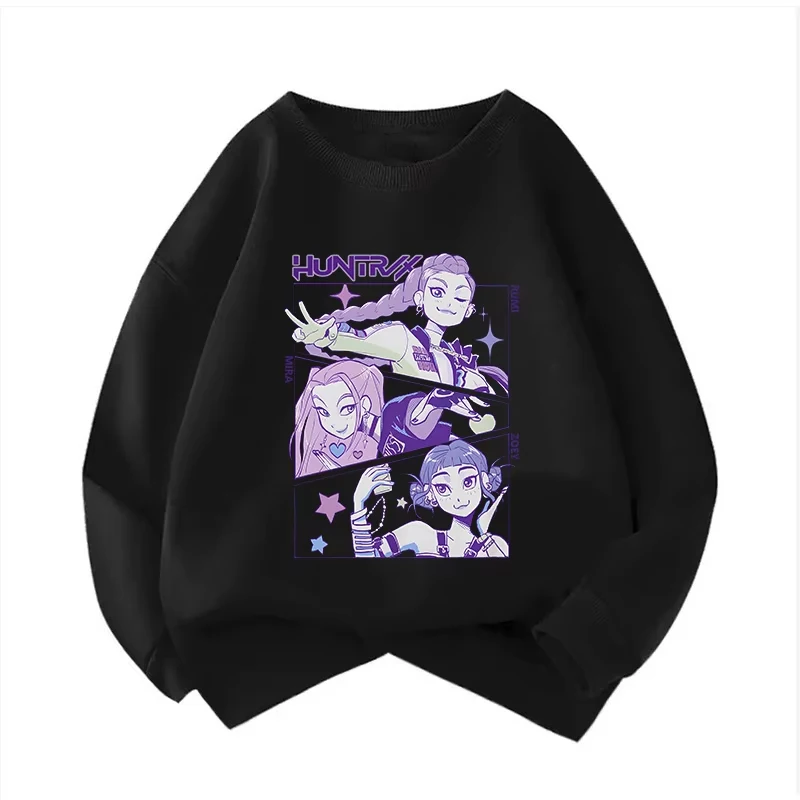 2025 فيلم Kpop شيطان الصيادين طباعة بلوزات الأطفال الخريف الشتاء طويلة الأكمام هودي الفتيان الفتيات ملابس بلايز الاطفال عادية #2