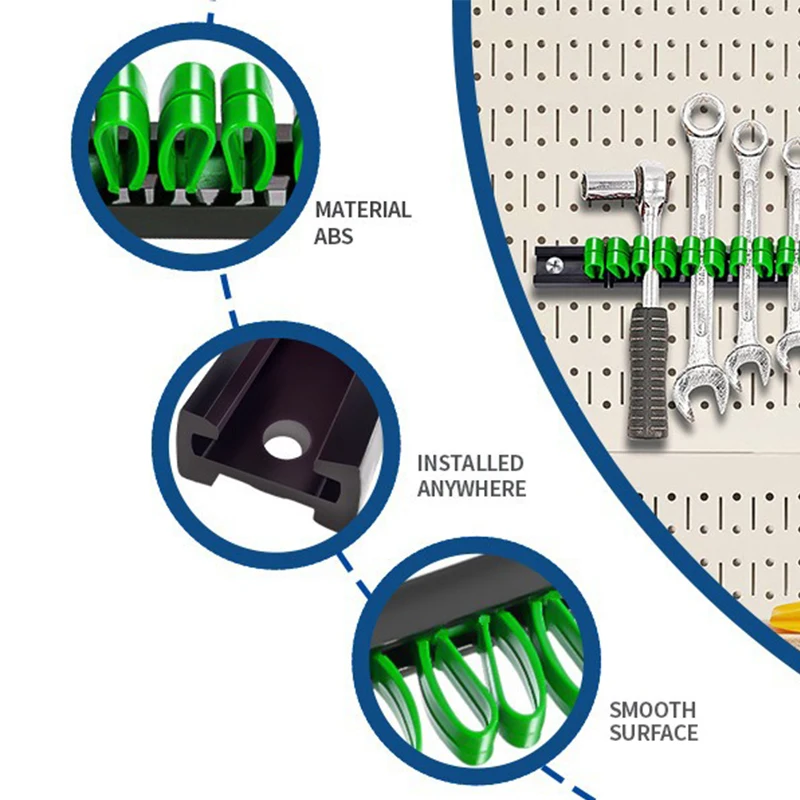 Imagem -05 - Abs Chave de Plástico Forte Organizador Chave de Fenda Rack Suporte de Armazenamento Montagem na Parede Hardware Tool Cabinet Armazenamento Oficina Garagem