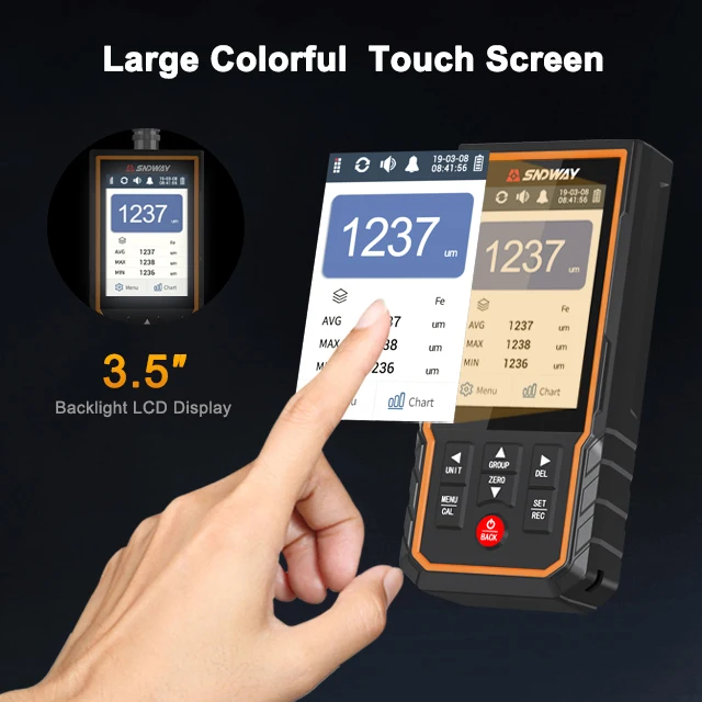 SW-6310D Coating Thickness Gauge Meter Procoating Tester Metal Thickness Measuring Instruments ABS Portable Thickness Gauge
