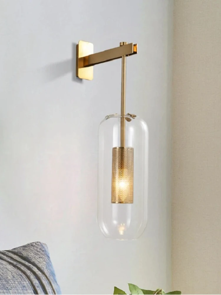Applique murale moderne luminaire verre chevet hôtel salle de bain fond lampe couloir Luminaire décoration de la maison éclairage or