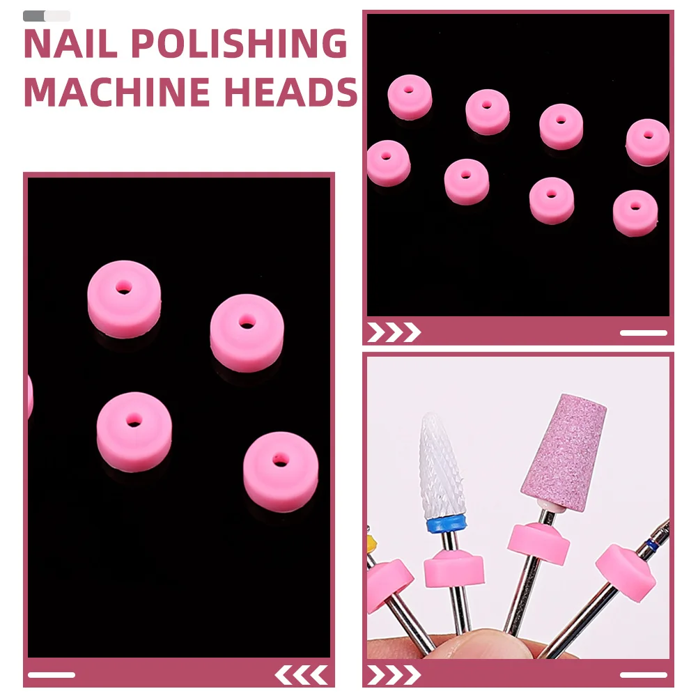 20 Stuks Boor Stofkappen Siliconen Anti-Stofkappen Voor Elektrische Bestand Bits Manicure Tool Accessoires Slijpen Hoofd Schilden nail Art