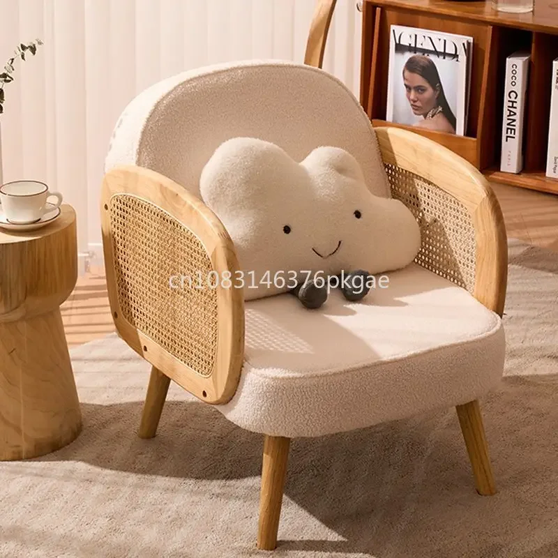 Coffee Table and Chair Nordic Solid Wood Booth Milk Tea Shop Catering Hotel Reception Single Sofa Furniture