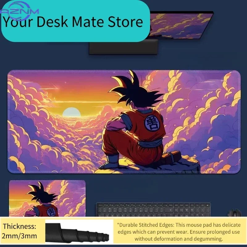 Anime Character Sunset Cloud Scenery Art Print Mouse Pad, Rubber Non-Slip Base, Smooth Surface for Gaming and Office Desktop Com