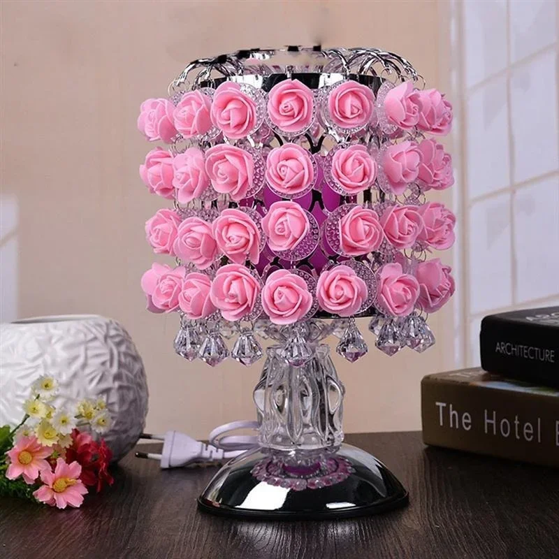 

Fragrance Lamp Tree Light Rose Flower Table Home Decoration Lights with LEDs for Party Wedding EU Plug