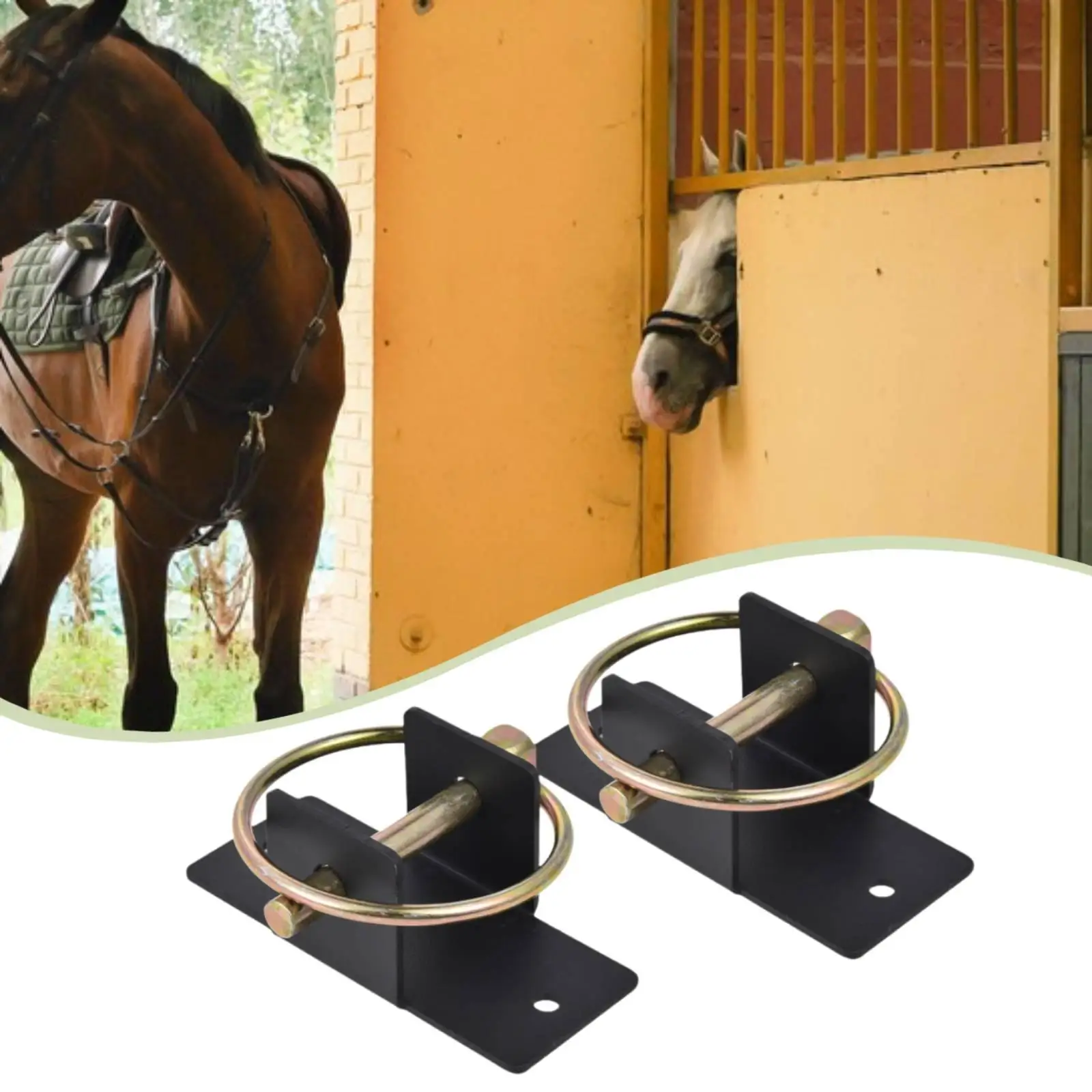 2 Pieces Water Bucket Hooks Bucket Hangers with Quick Release Pin Heavy Duty Brackets for Tack Room Barn Livestock Feeding