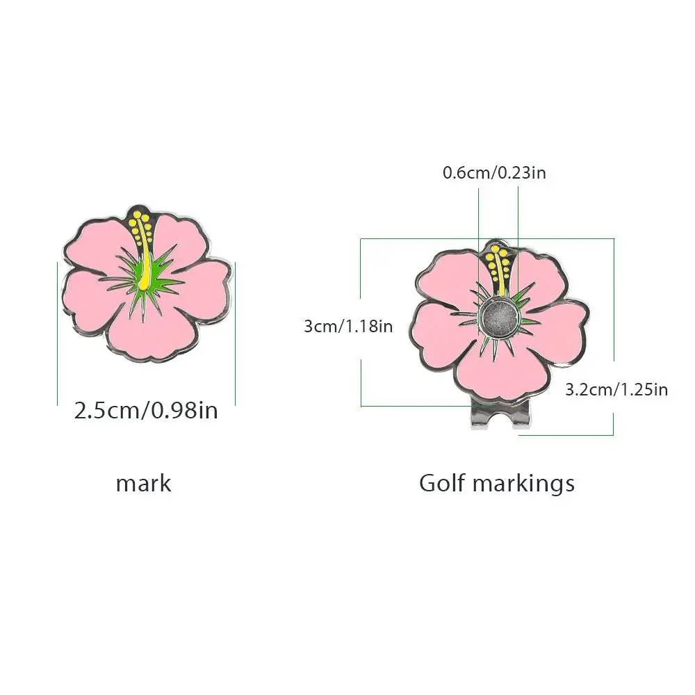 Cherry Flower Golf Hat Clip Yellow Magnetic Hat Clip Ball Marker Hat Clip Magnetic Purple Cherry Flower Golf Hat Clip