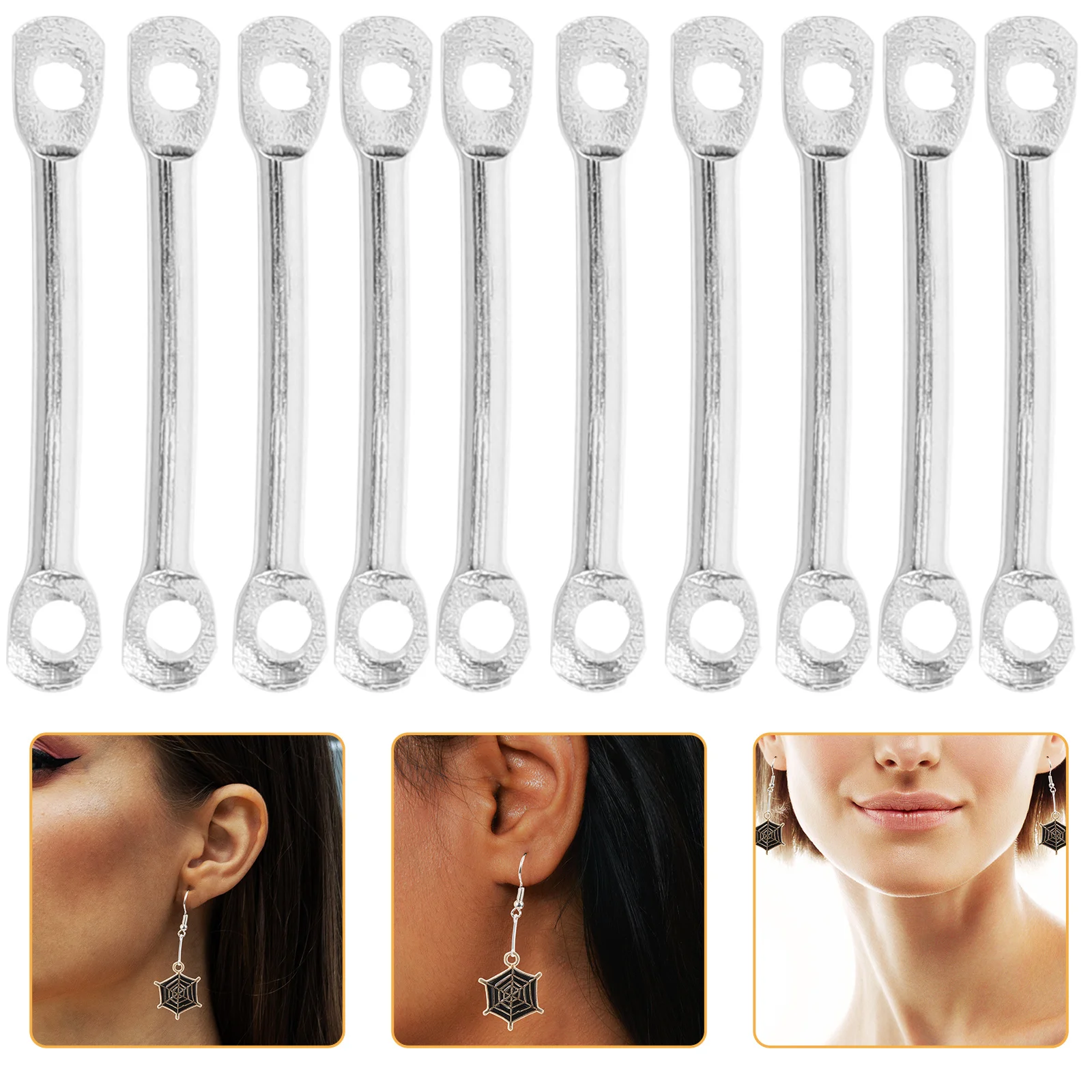 

200Pcs DIY Earring Accessories Durable Iron Electroplated Connecting Stick Jewelry Material for Handmade Craft