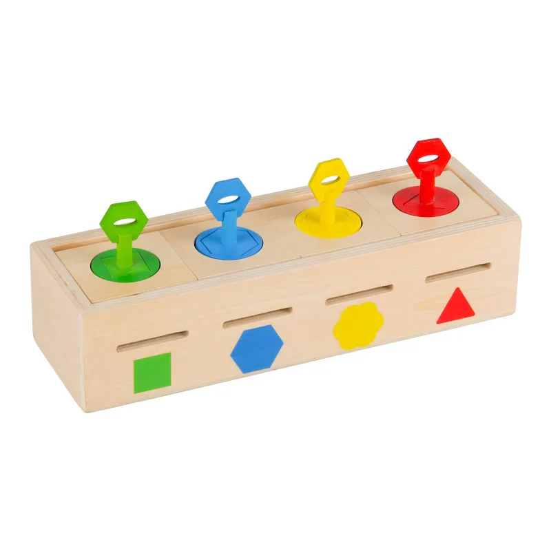 Nova forma montessori classificação de cores caixa de correspondência de madeira cor forma cognitiva educação precoce brinquedo m
