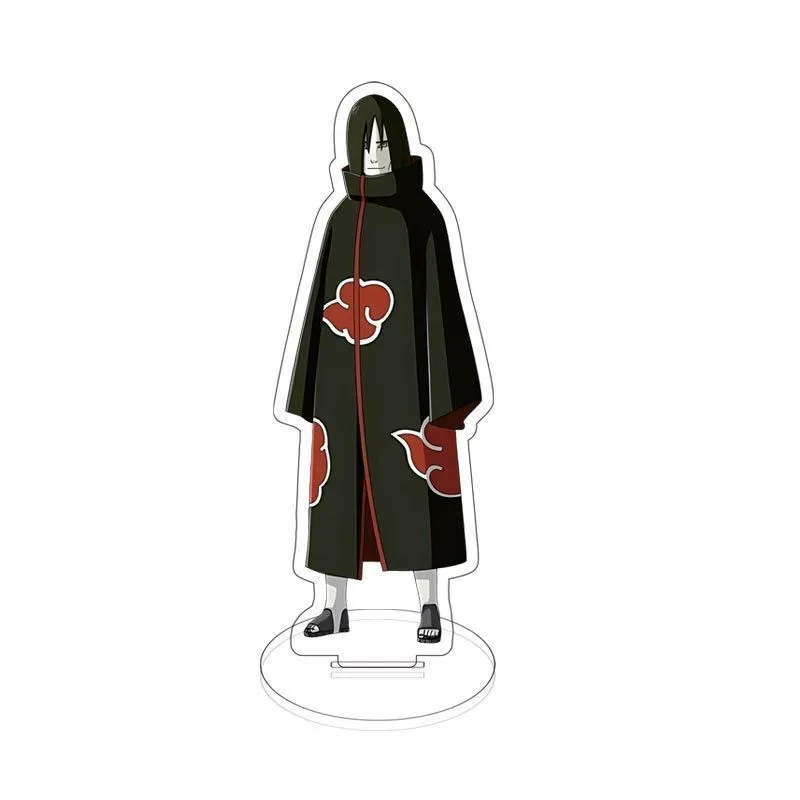 Anime naruto akatsuki uchiha itachi suporte modelo placa de exibição acrílico mesa decoração figura dos desenhos animados chaveiro amigos presente