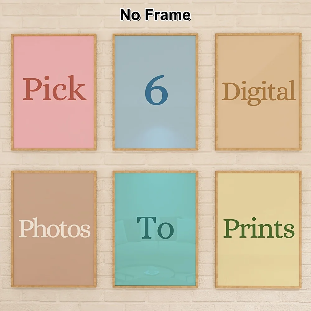 6pcs Custom Frameless Photo Canvas Prints Print Any Photo You Like Holiday Gifts for Friends Home Decor for Living Rooms Bedroom