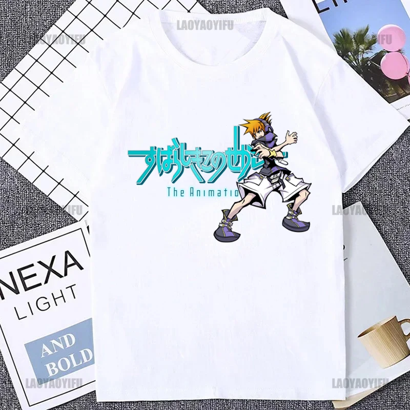 

Men KH Twewy Mashup T Shirts NEO The World Ends With You Game 100% Cotton Clothes Unique Short Sleeve Round Collar Tees Summer