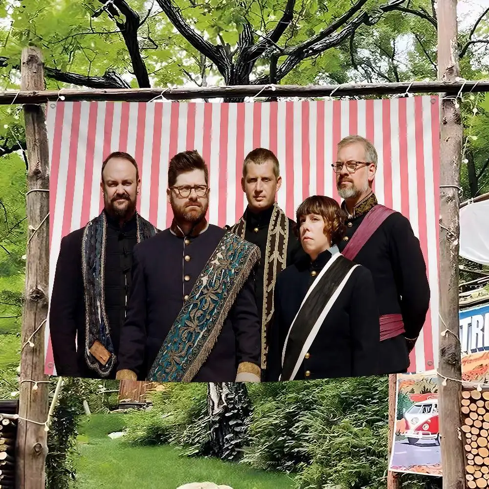 Classic Band The D-Decemberists Cartoon Flag Art Science Fiction Room Home Decor Wall Hanging Home Decor Banner