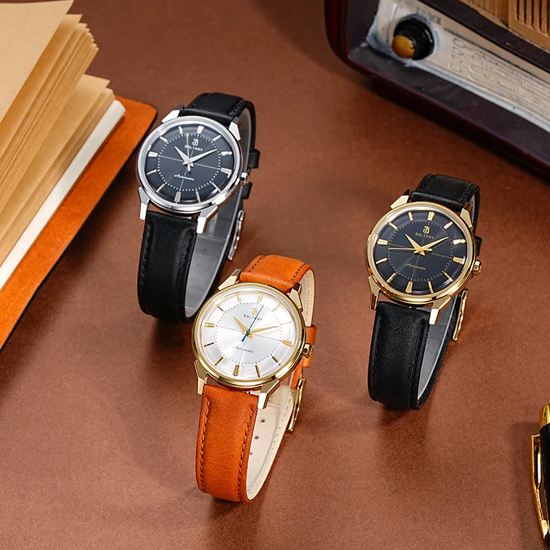 Baltany 36mm 12-sided Shape Dial Dress Watch Men S4107 Luxury Mechanical Automatic Watch 9039 Move 5Bar AR Sapphire Wristwatch