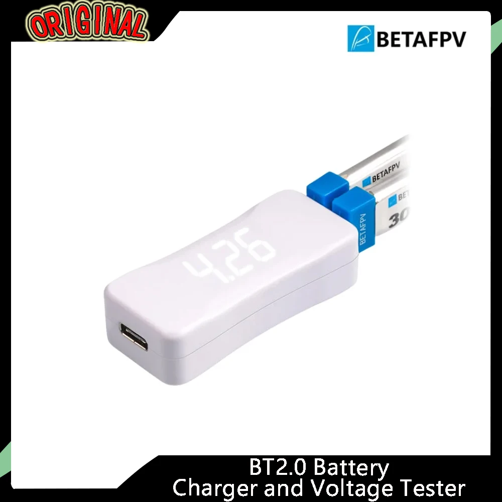 Ładowarka BETAFPV BT2.0 1S Lipo V2 - Type-C, 4.35V/5V 1A/2A, Tester Napięcia