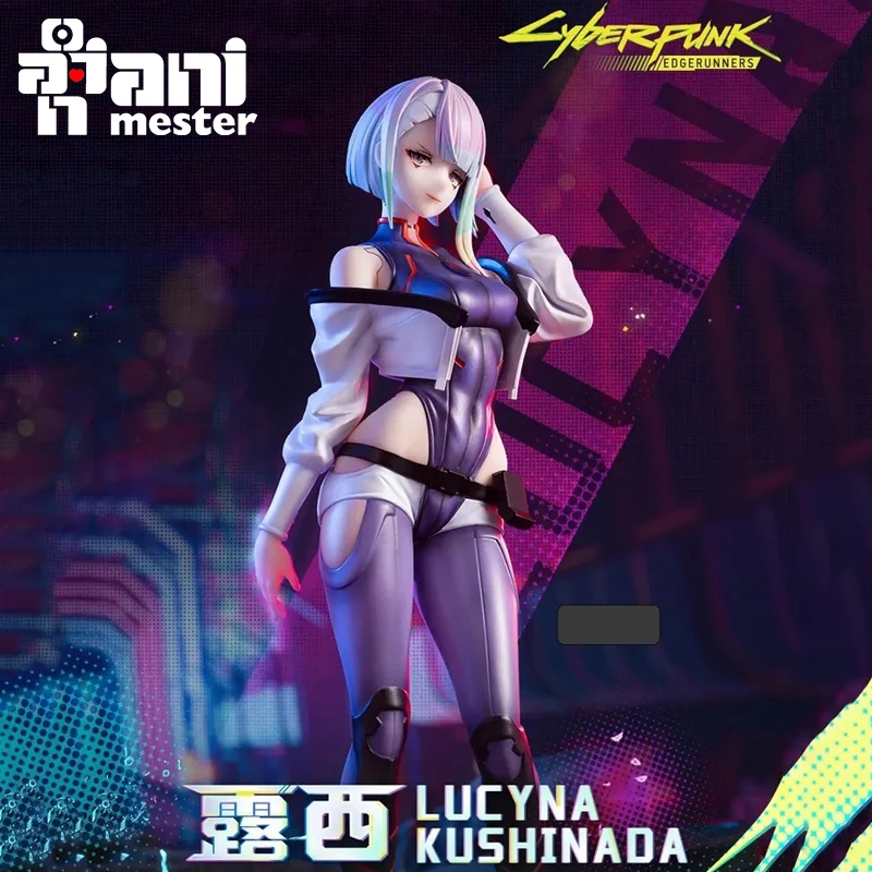 الأصلي AniMester Lucyna Kushinada Cyberpunk: Edgerunners حقيقية أنيمي الشكل البلاستيكية تحصيل نموذج Satuette اللعب هدية مزخرفة