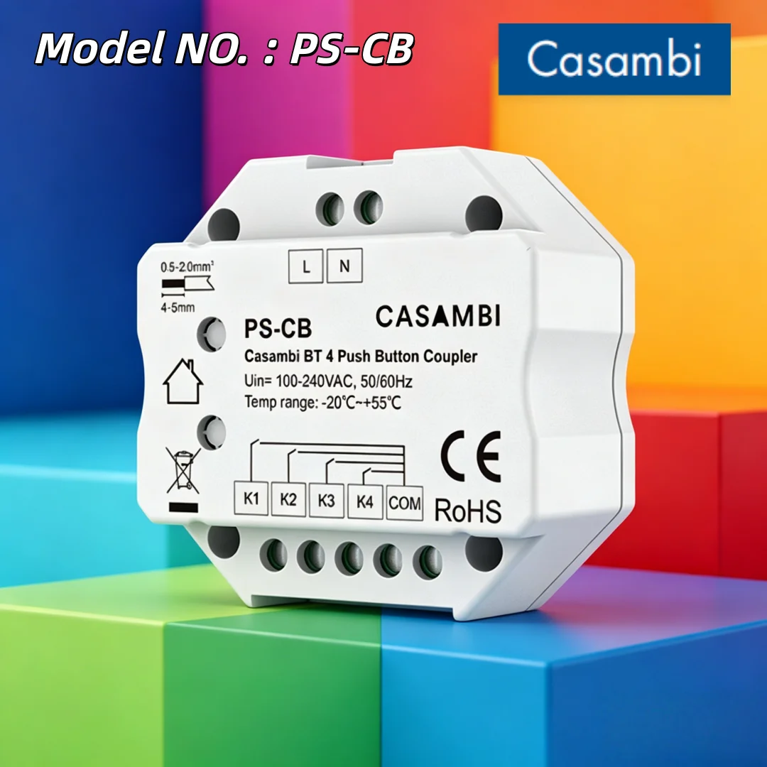 Casambi BT 4 Push Button Coupler New Skydance Casambi APP Smart Control integrated into the Casambi system installed 86 junction