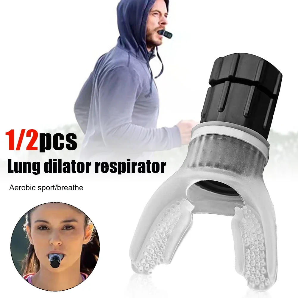 Breathing Fitness Pulmonary Exercise Respirator Water Silicone Breathing Mouthpiece Exerciser Lung Training Equipment Accessorie