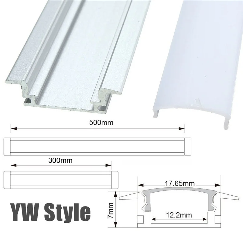 5 szt. 30CM 50CM U/V/YW w stylu kanał aluminiowy listwa LED świecznik osłona zacisk montażowy systemowa szafka barowa (bez listwa oświetleniowa)