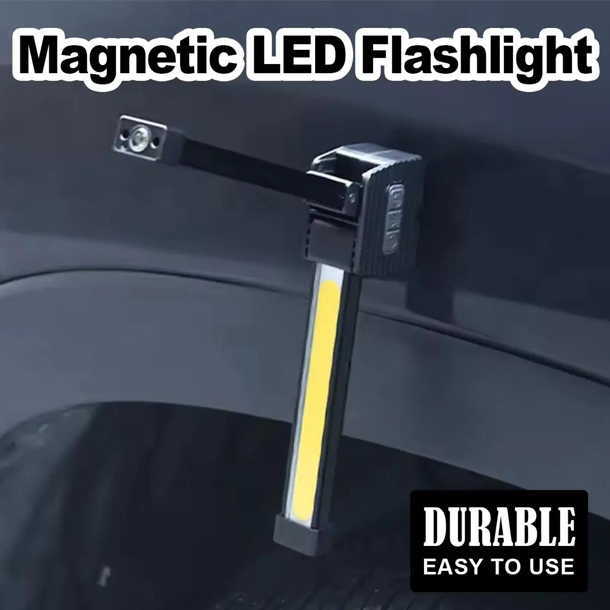 

Foldable Led Work Light Rechargeable Flashlights Usb Flashlight Waterproof Power Bank Cob Working Hook Dimming Magnetic Rotating