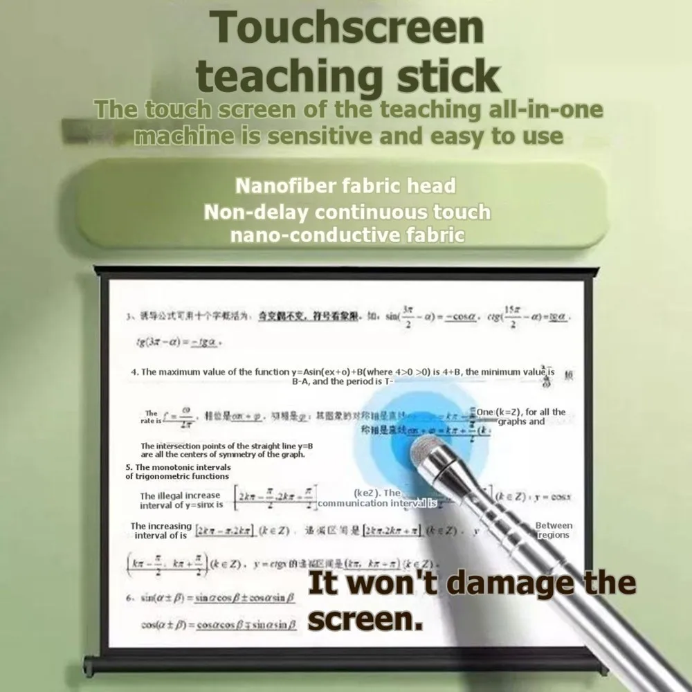A13E-4 Pcs Pointer Finger Stick Stylus Pen, For Touch Screens & Whiteboard Presentations, Classroom Teaching Tools