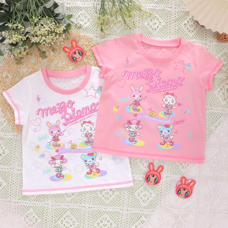 Girls Short-sleeved T-shirts  Japanese Kids T-shirt  Baby Clothes  Korean Girl Tops Mother-kids Shirt