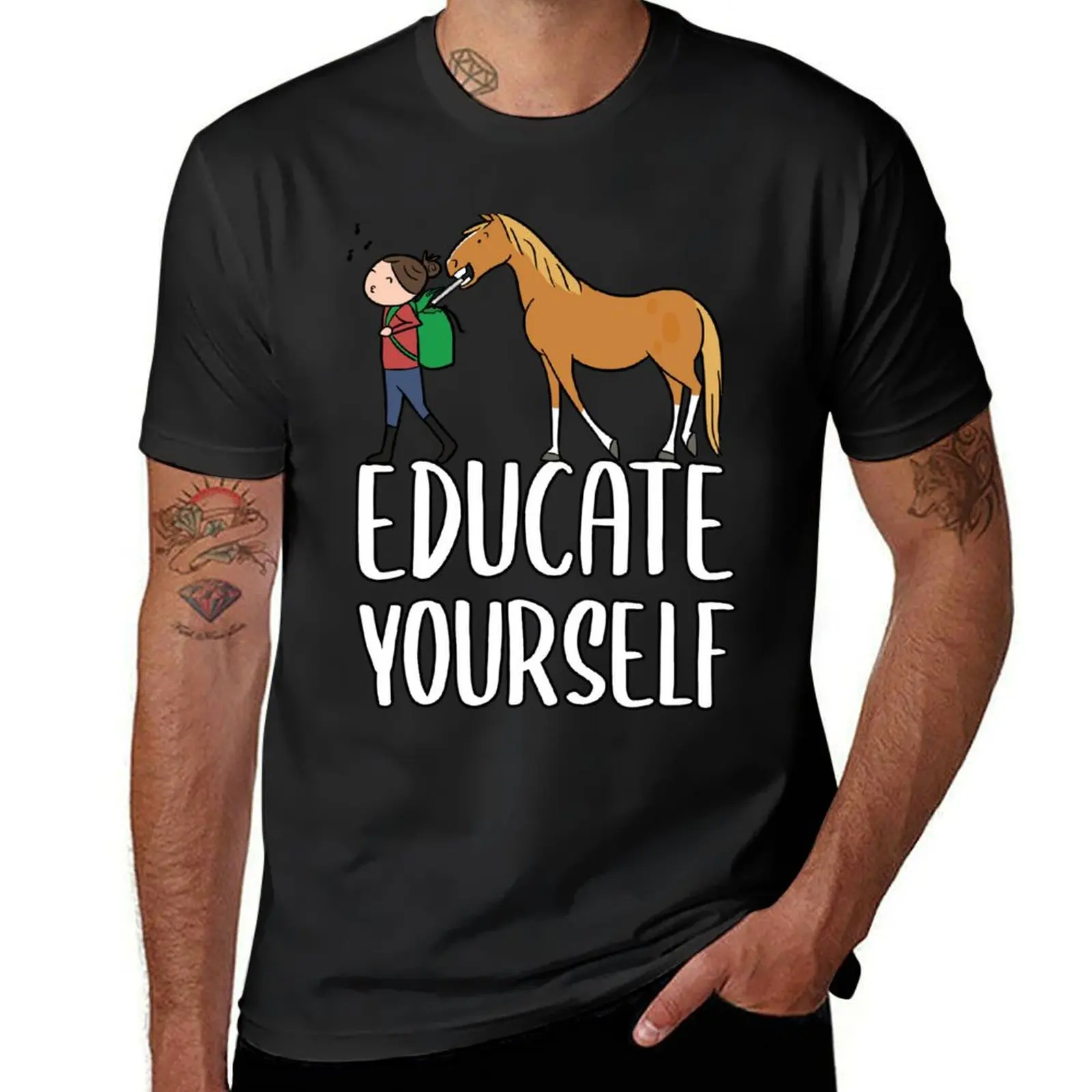 Educate Yourself T-Shirt animal prinfor boys heavyweights cute tops for a boy t shirt men