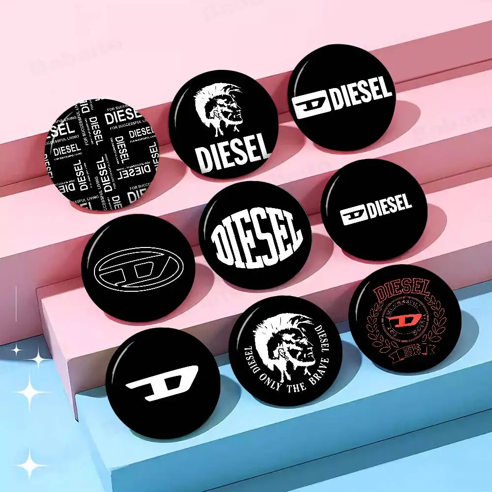 D-DIESEL Logo Tinplate Pin Button Custom Anime Role Old-school Brooch Cartoon Collar Badge Jewelry Gift Fans