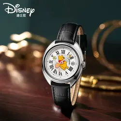 Disney For Children Watch New Lady Girl Quartz Wristwatch Winnie The Pooh Bee Cartoon Japan Women Clock Date Waterproof Luminous