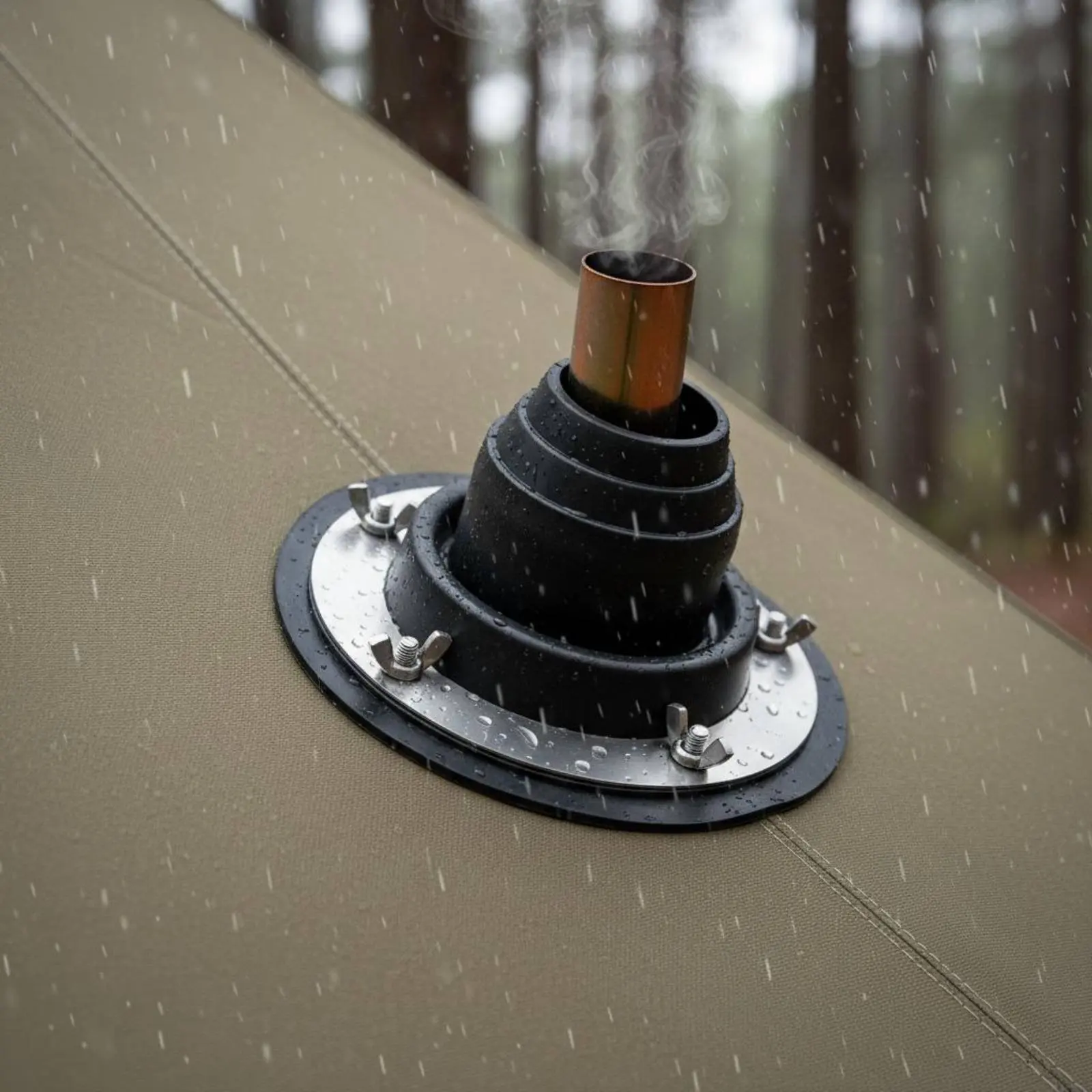 

Силиконовый адаптер для дымохода палатки с регулируемым диаметром, огнестойкий, гибкий, для трубчатых обогревателей, силиконовый чехол для труб