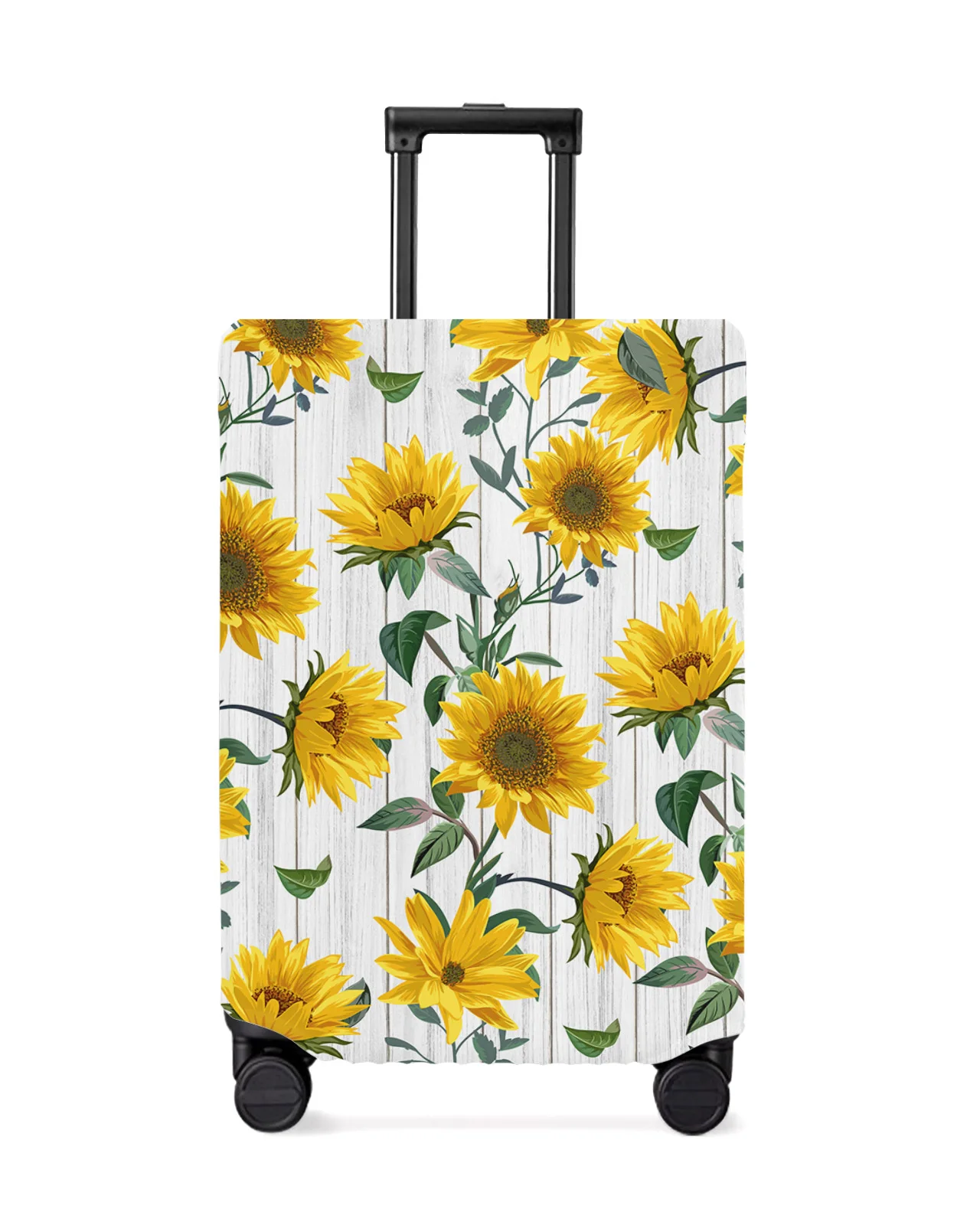 

Sunflower Texture Wood Grain Retro Travel Luggage Protective Cover Travel Accessories Suitcase Elastic Dust Case Protect Sleeve