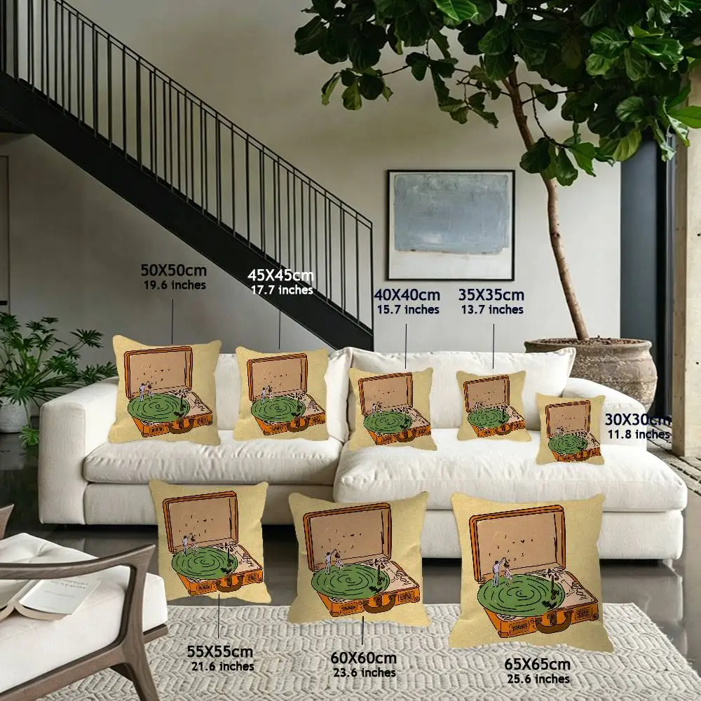 Musics Festivals Comfortable soft Pillow Case for Sofa Living Room Home Decor Protective Covers