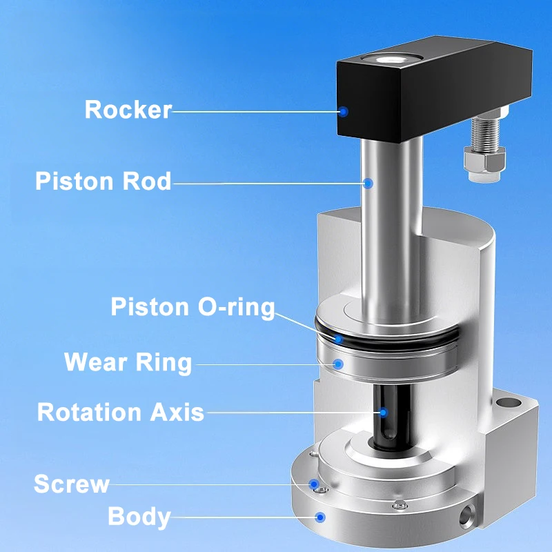 ACK/SRC Pneumatic Rotary Clamping Air Cylinder  Rotate Left and Right 90 °/180 ° ACK/SRC-R-L-25/32/40/50x90 Small Cylinder