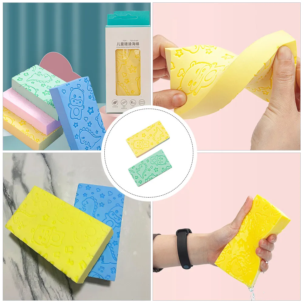 

2pcs Baby Bath PVA Shower Body Scrubber Cleaning Sponges Travel Large Size Exfoliating Shower Body Scrubber Baby