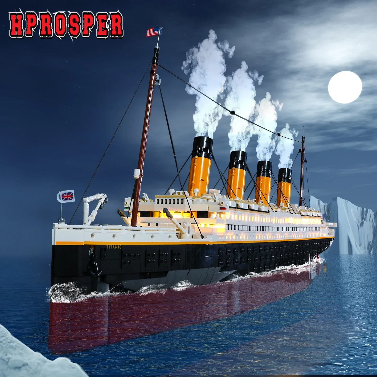 

Hprosper LED Light for 10294 Creator Expert Titanic Decorative Lamp With Battery Box (Not Include Lego Building Blocks)