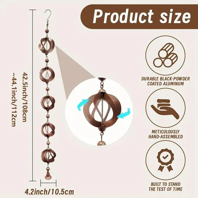 C2 الإبداعية المعادن المطر سلسلة المطر الماسك ل مزراب سقف الديكور المعادن الطيور على أكواب الصرف المطر سلسلة ماسورة التصريف أداة