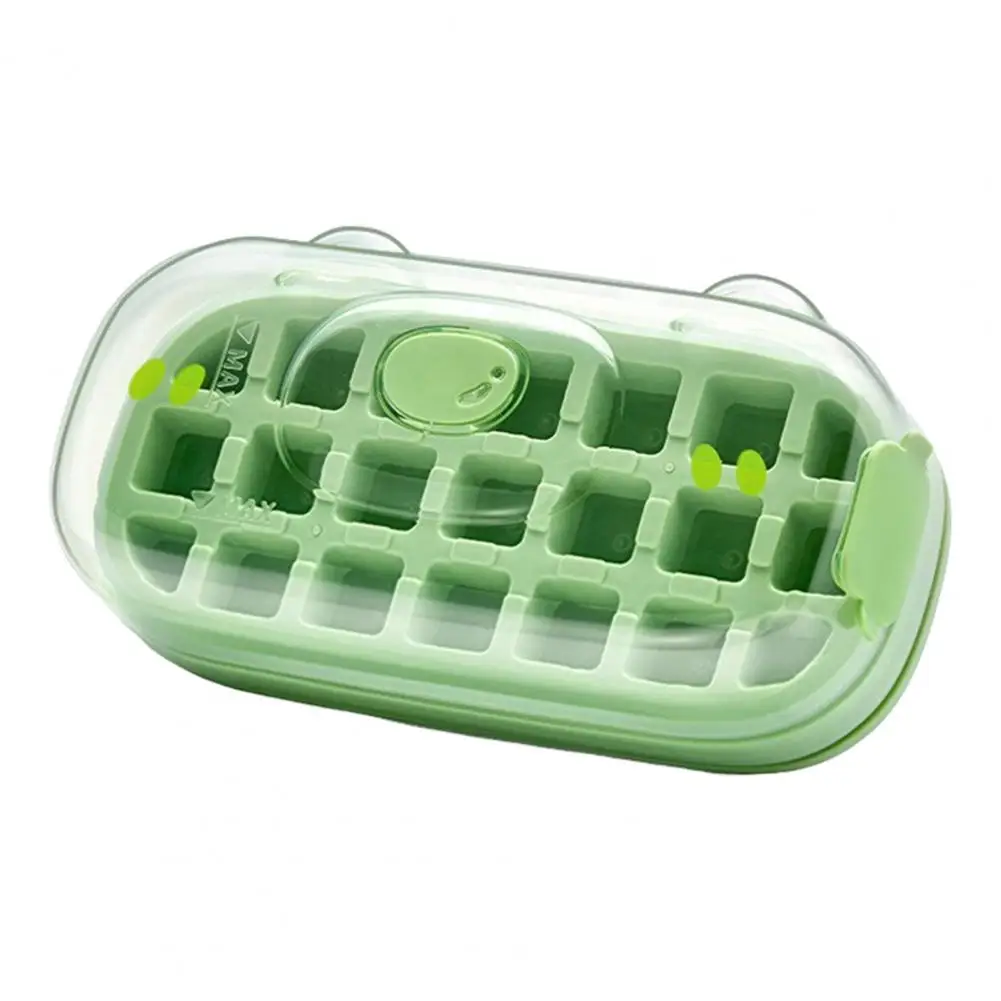 

Unique Ice Cube Mold Quick Ice Cube Maker Portable Ice Cube Mold Water Bottle with Lid Zero Touch Press for Travel for Freezer
