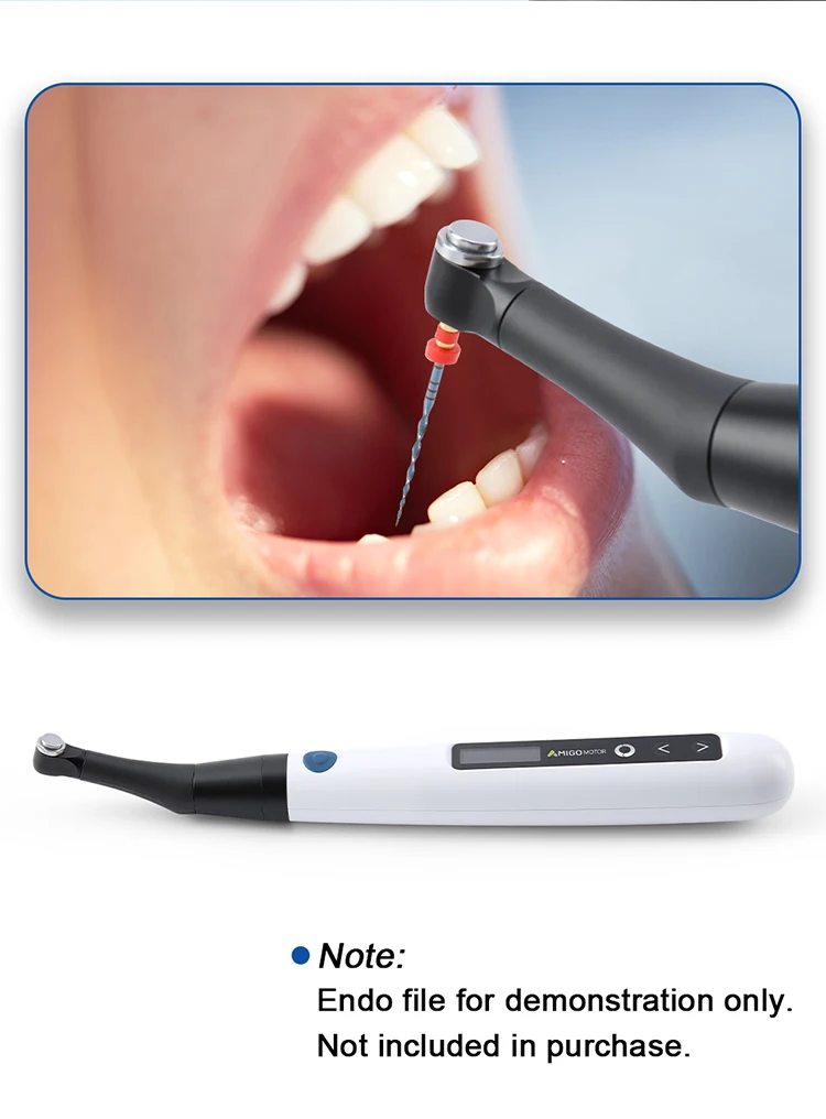 AZDENT Dental Endo Motor Bürstenlos 6.3:1 Mini-Winkelstück 10 Modi Wurzelkanaltherapie Kabelloses Zahnmedizinisches Werkzeug – Detail 4