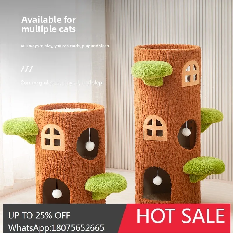 

SGF Cat House Climbing Frame Integrated Vertical Multi-layer Extra Large Scratching Post All Seasons