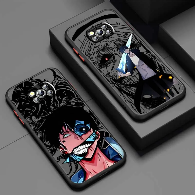 

Solo Leveling Popular Anime Phone Case For Xiaomi Poco X6 X5 X4 X3 M6 M5s M5 M4 M3 F6 F5 F4 F3 Pro 5G Frosted Translucent
