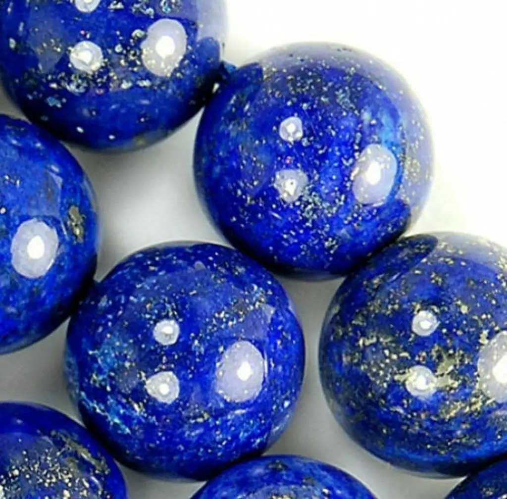 Huge Natural 12MM Indigo Blue Lapis Lazuli Round Gemstone Loose Beads 15'' AAA