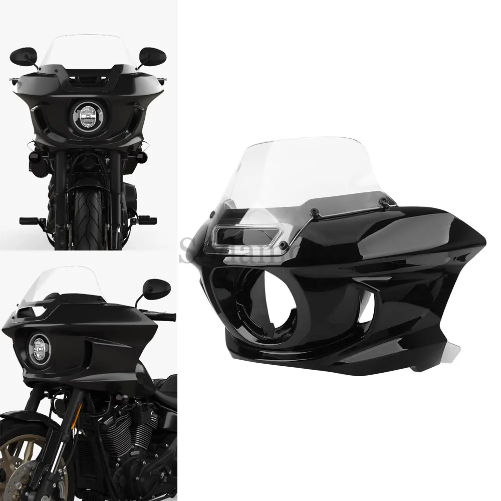 Motorcycle Accessory Front Headlight Fairing Windshield Windscreen For Harley Softail Low Rider ST FXRST FXLRST DIABLO 2022-2024
