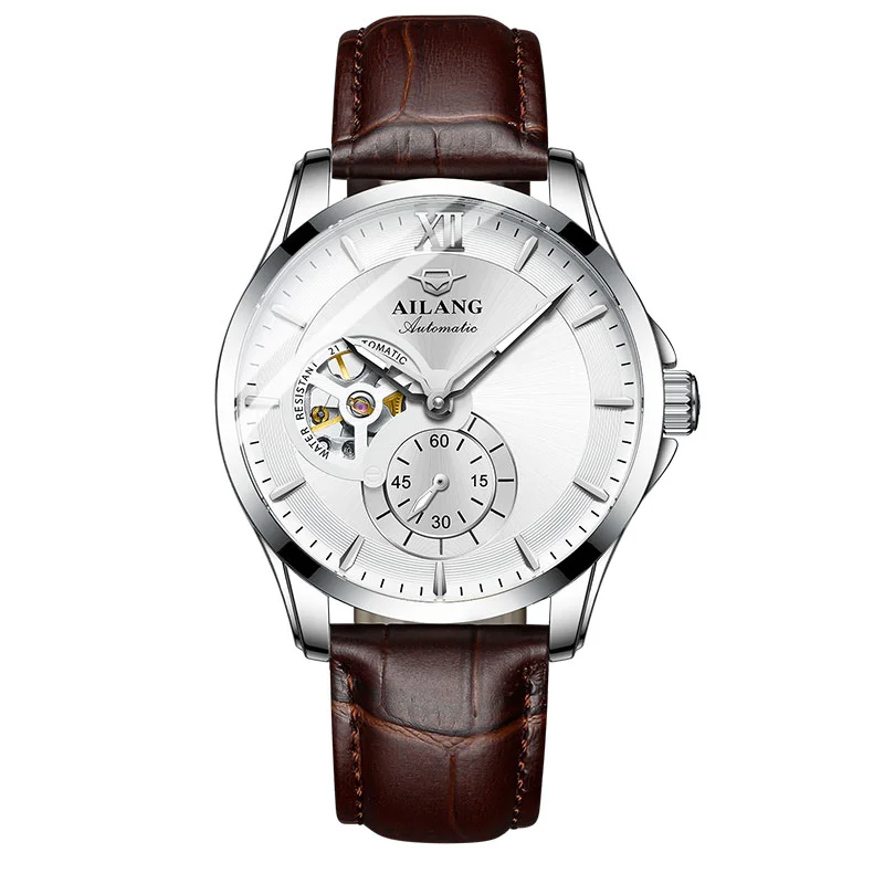 Latest Skeleton Watch Waterproof Fashion Genuine Leather Wristwatches Luminous 3Bar AL8627 AILANG Luxury Mechanical Automatic