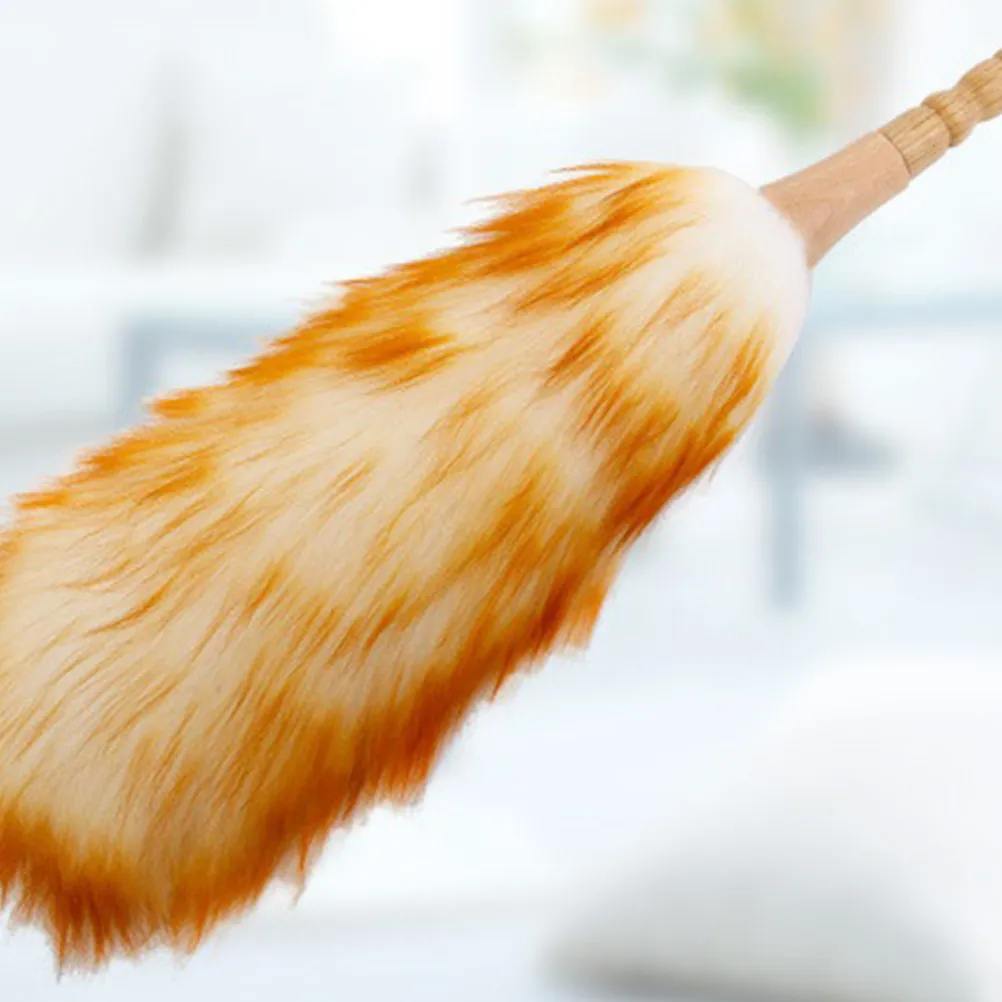1Pcs Static Dust Cleaner Electrostatic Wool Fiber Duster for Cobwebs Blinds Furniture and Electronics Professional Dusting Brush