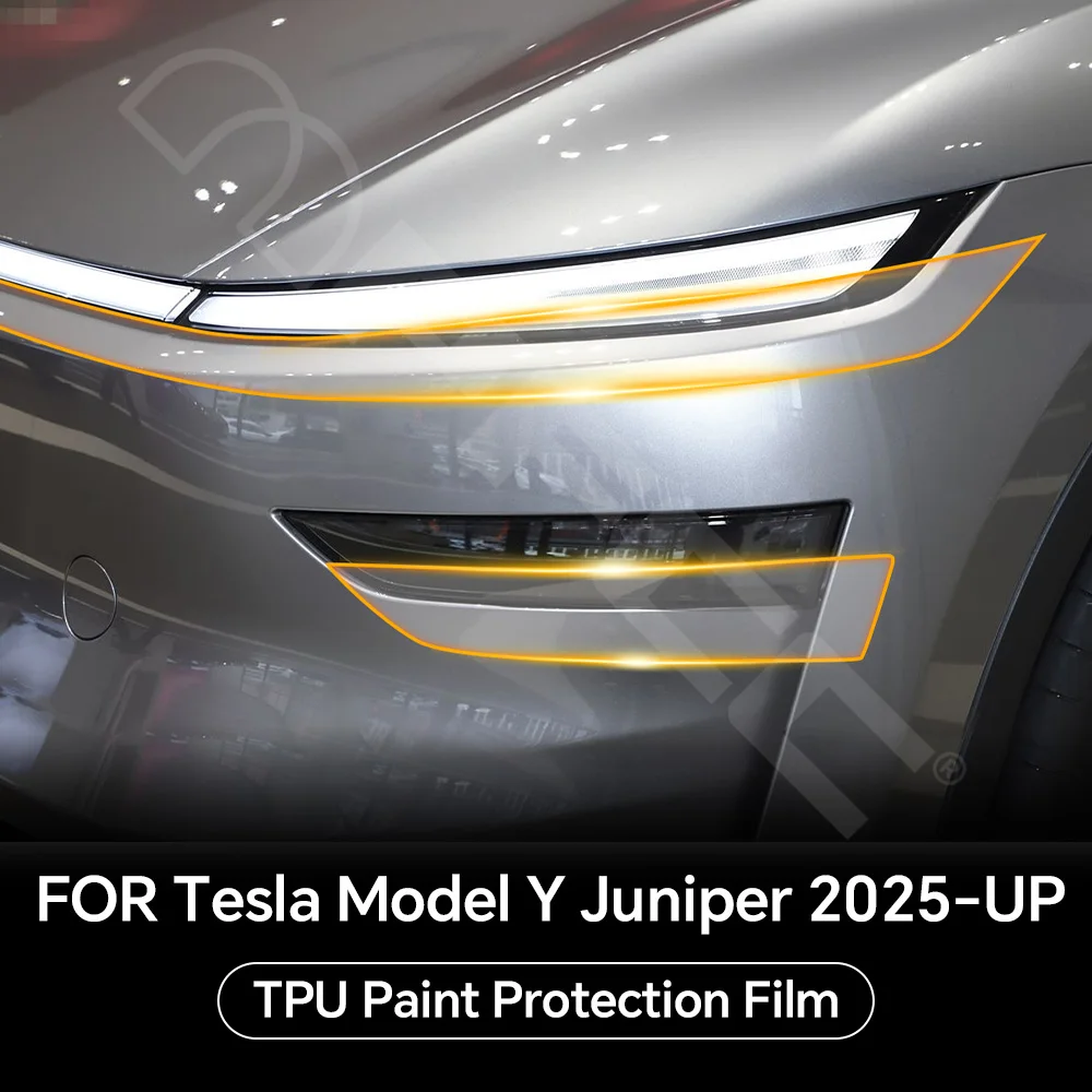 

Headlight Rearview Tail Light B Pillar TPU Paint Protection Film For Tesla Model Y Juniper 2025 2026 Precut PPF Anti-scratch Bra